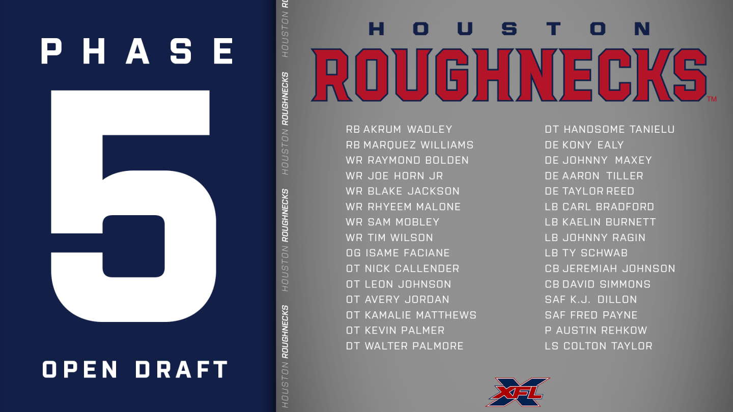 Houston Roughnecks XFL Draft Recap - XFL News and Discussion