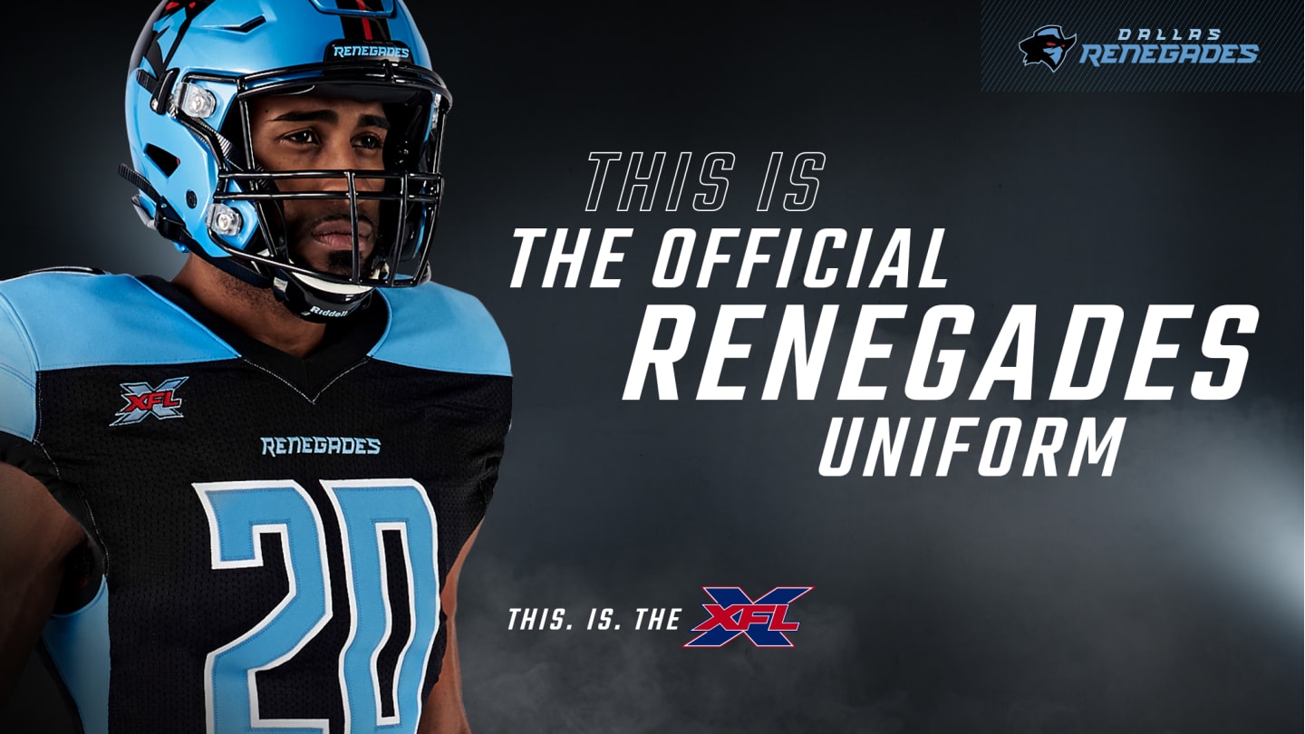 Dallas Renegades' uniforms, helmet