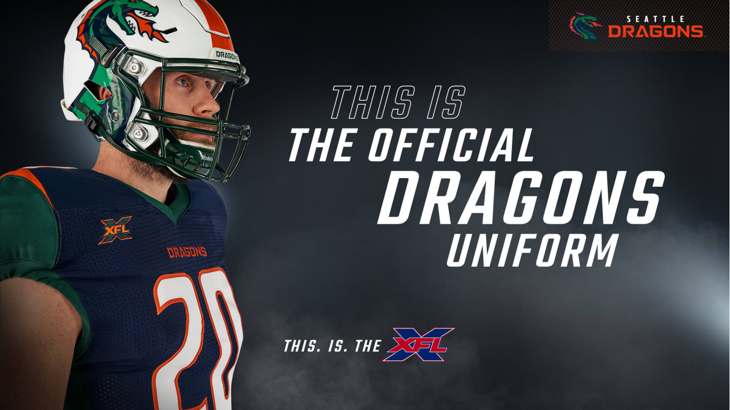 Seattle Dragons' uniforms, helmet