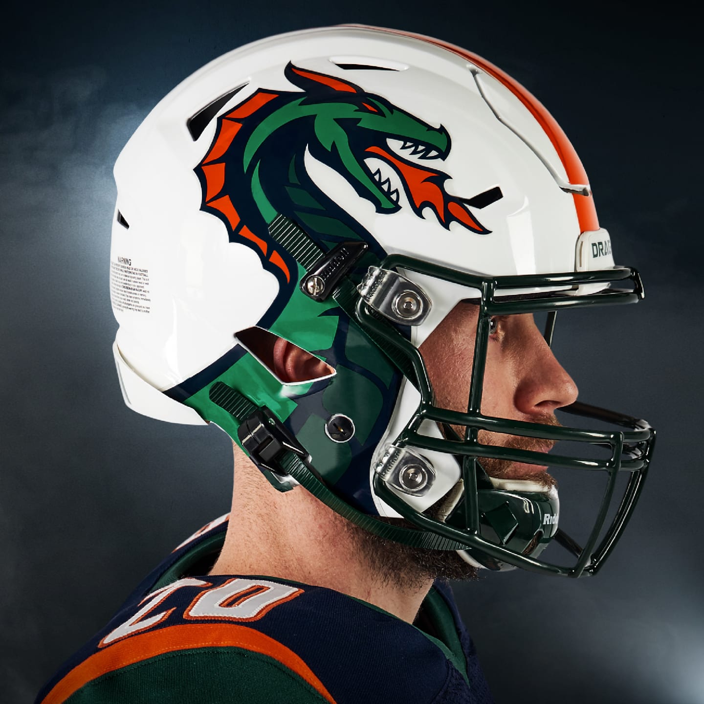 Seattle Dragons' uniforms, helmet