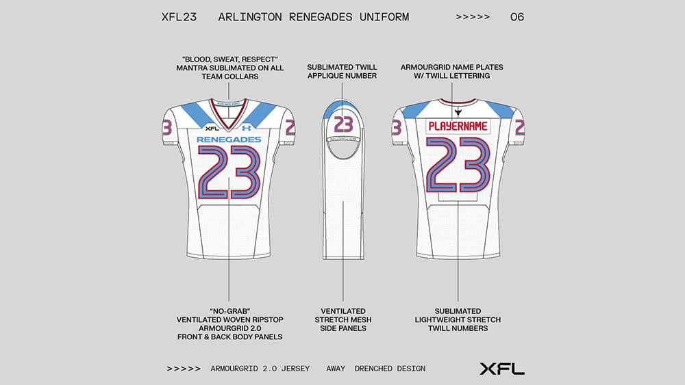 Arlington Renegades, DFW's XFL team, has released its uniforms